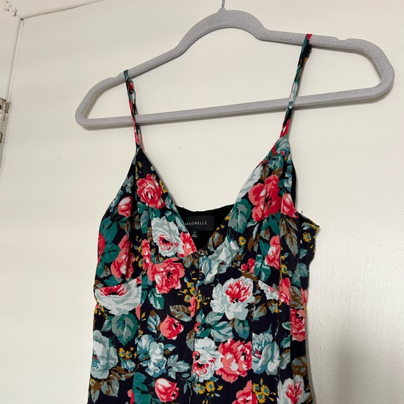 Majorelle Quincy Midi Dress with Slit - Pink and Blue Florals - Picture 5 of 10